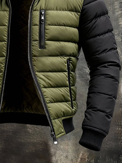 Doudoune Bicolore à Manches Contrastantes pour Homme