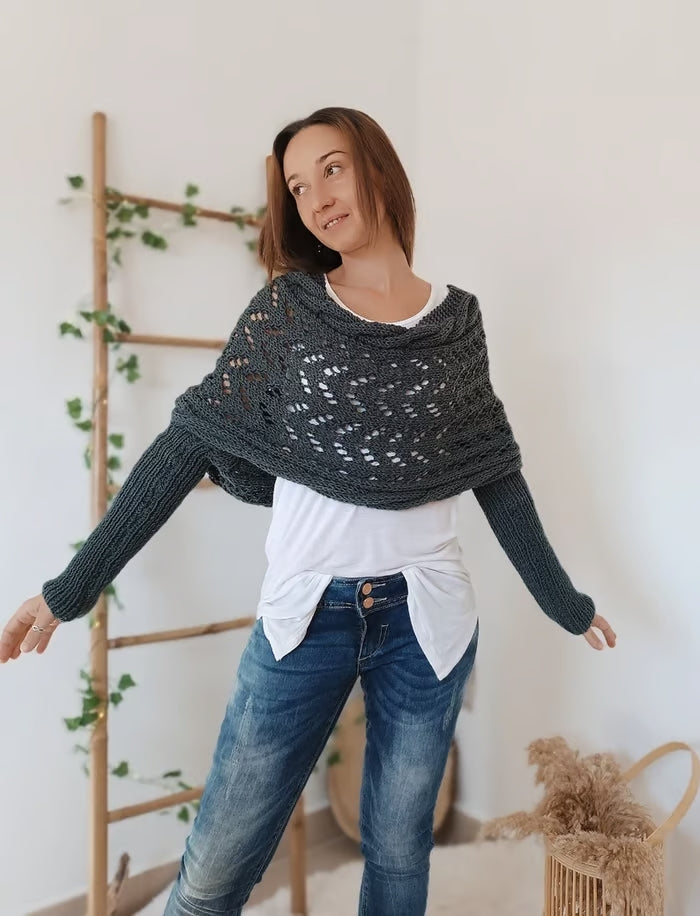 Boléro en Tricot Ajouré à Superposer pour Femme