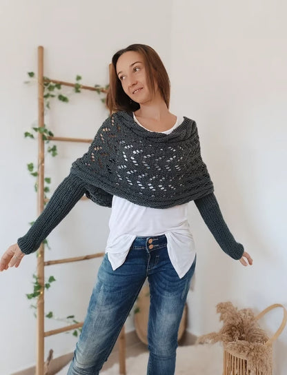 Boléro en Tricot Ajouré à Superposer pour Femme