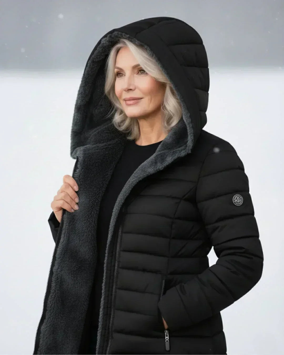 Joyce — Manteau d'Hiver Matelassé Coupe Trapèze pour Femme
