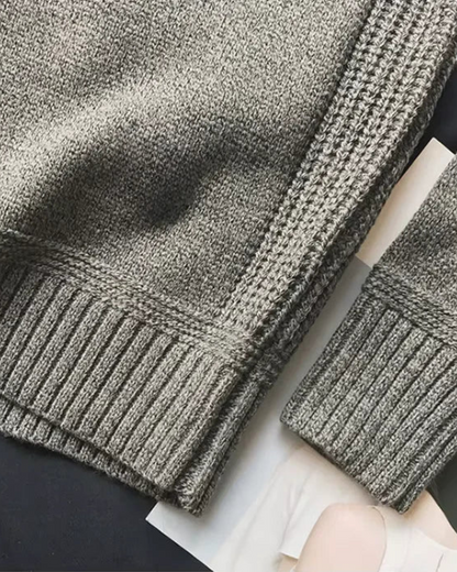 Pull à Col Rond avec Coudières pour Homme