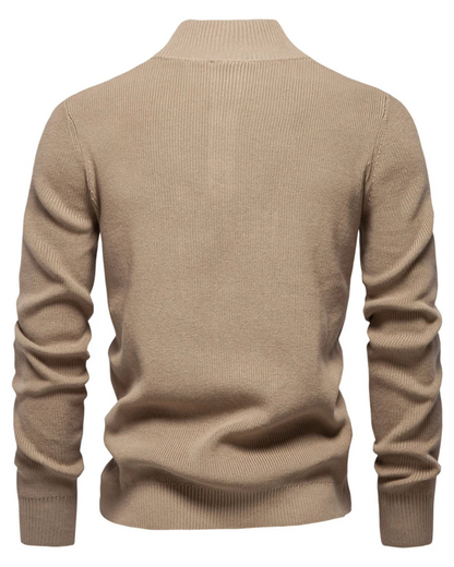 Pull à Col Montant Boutonné pour Homme