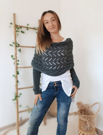 Boléro en Tricot Ajouré à Superposer pour Femme