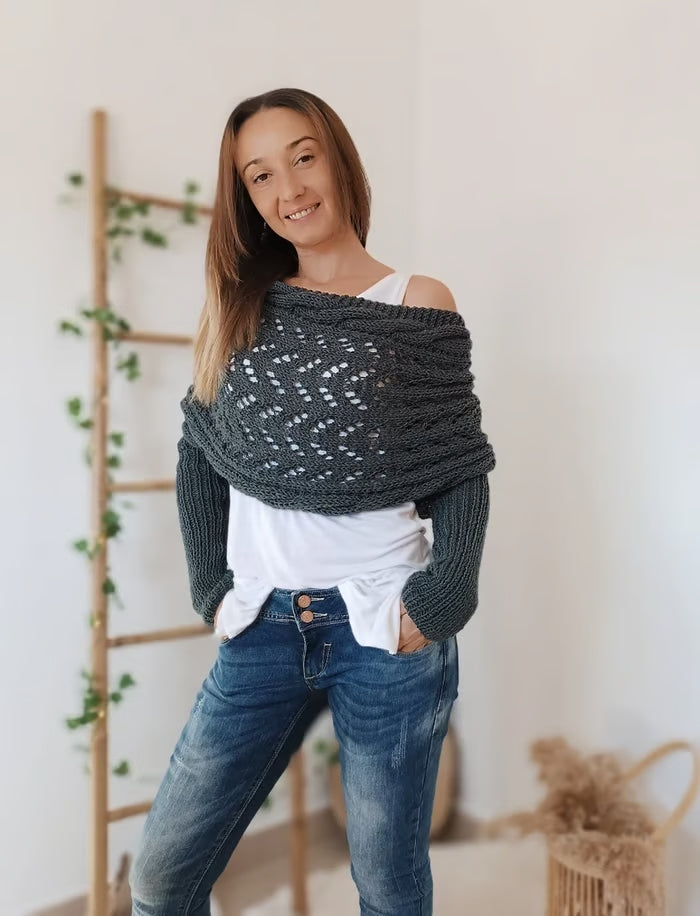 Boléro en Tricot Ajouré à Superposer pour Femme