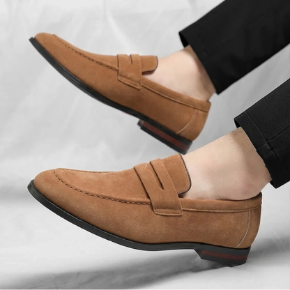 Mocassins Penny Loafers en Suédine pour Homme