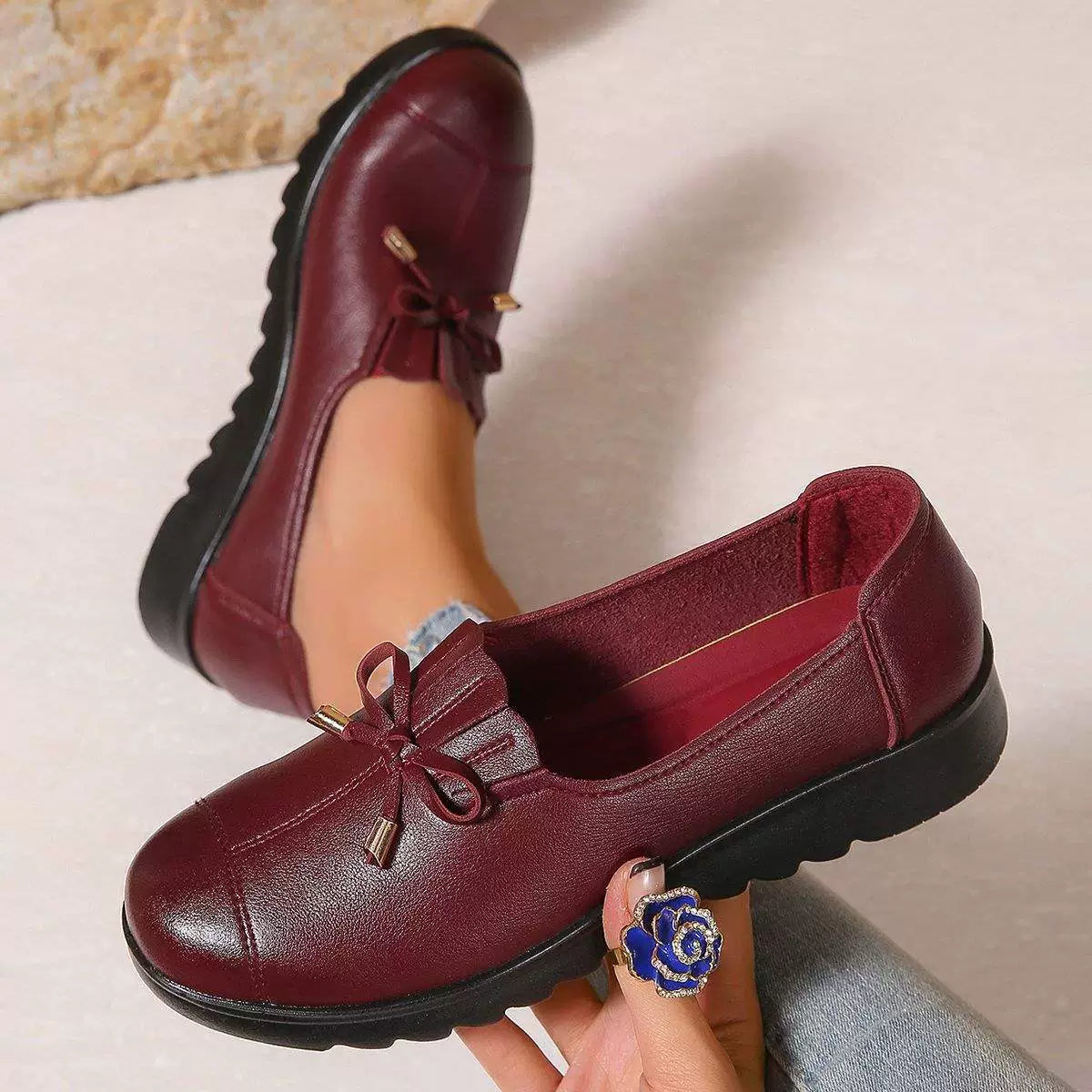 Mocassins Confort à Semelle Plateforme et Bout Arrondi