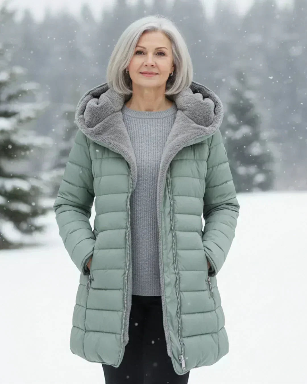 Joyce — Manteau d'Hiver Matelassé Coupe Trapèze pour Femme