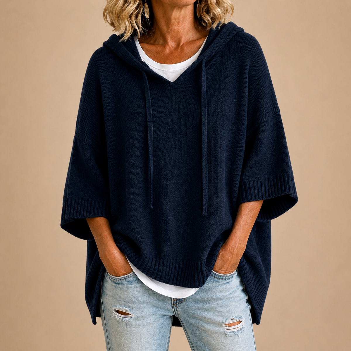Pull à Capuche Ample et Doux pour Femme