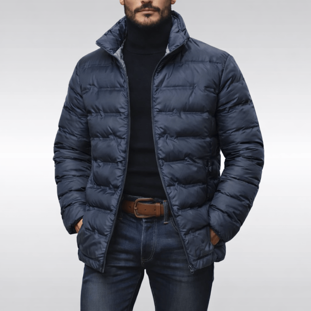 Doudoune Matelassée à Col Montant pour Homme