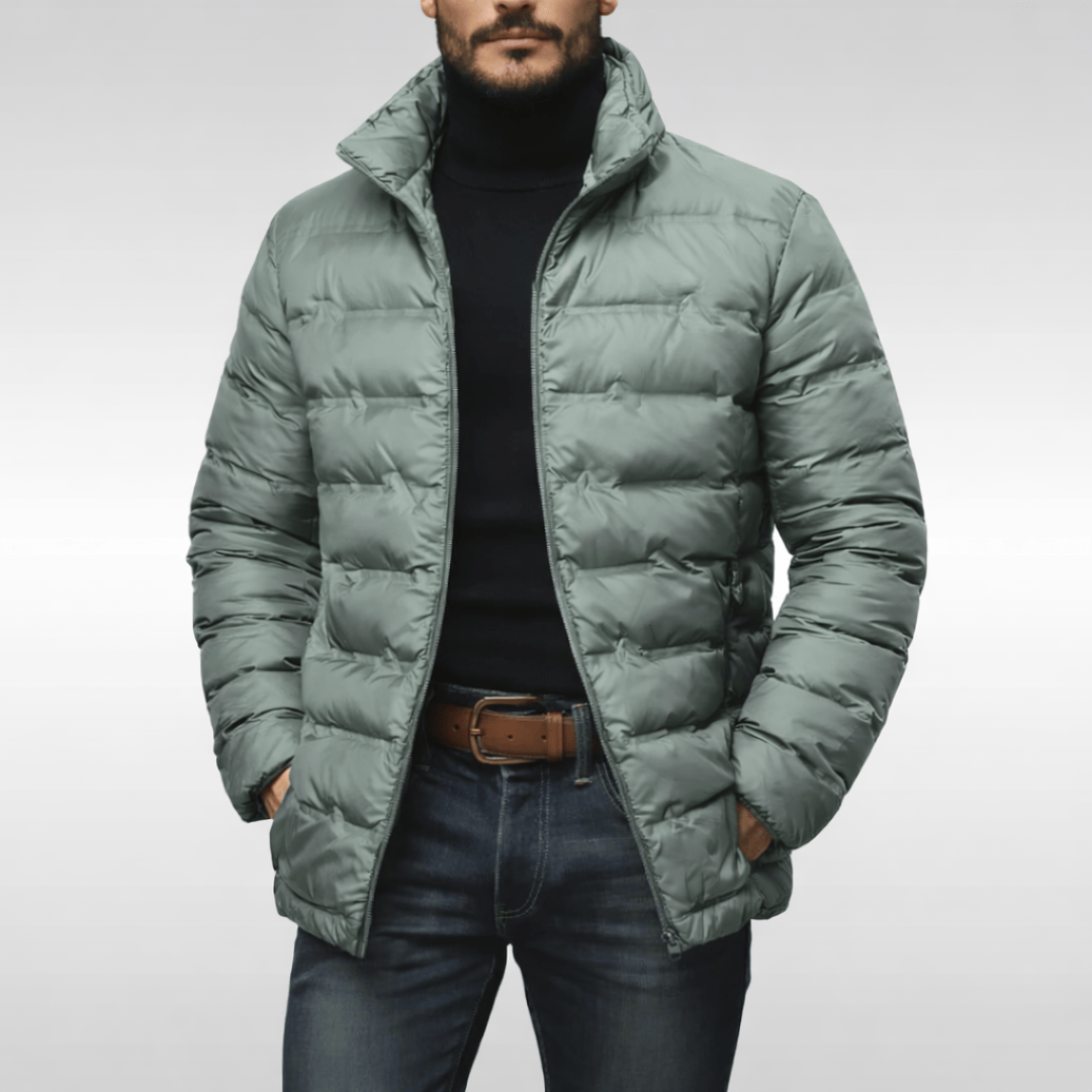 Doudoune Matelassée à Col Montant pour Homme