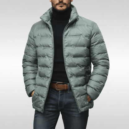 Doudoune Matelassée à Col Montant pour Homme