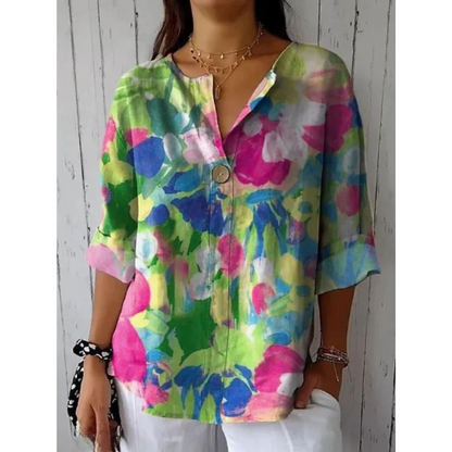 Blouse Fluide à Imprimé Floral pour Femme