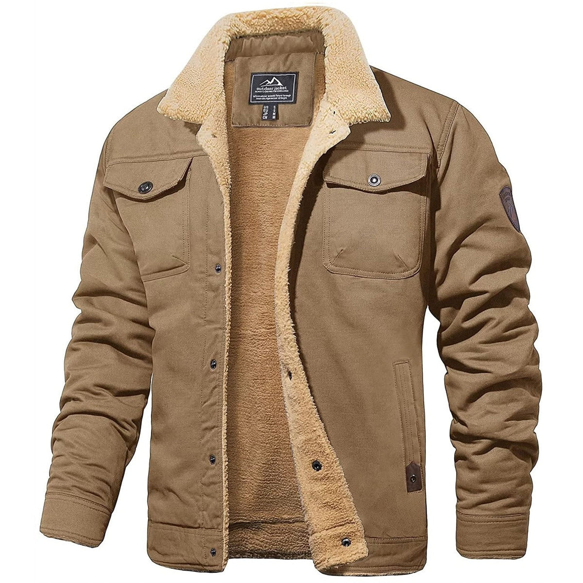 Blouson Bomber Doublé Sherpa pour Homme