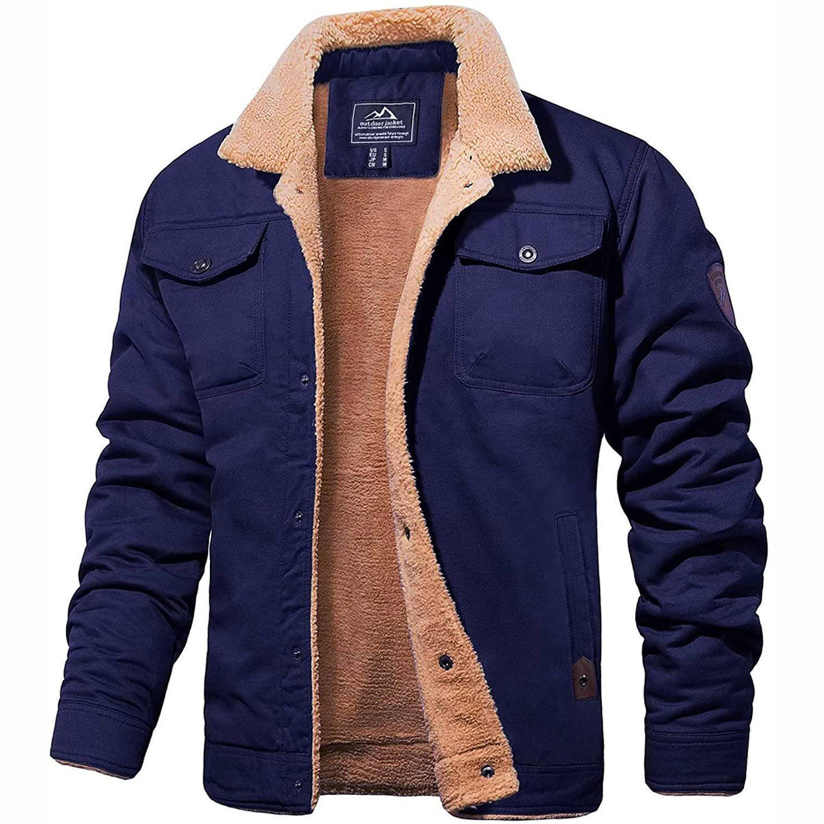 Blouson Bomber Doublé Sherpa pour Homme