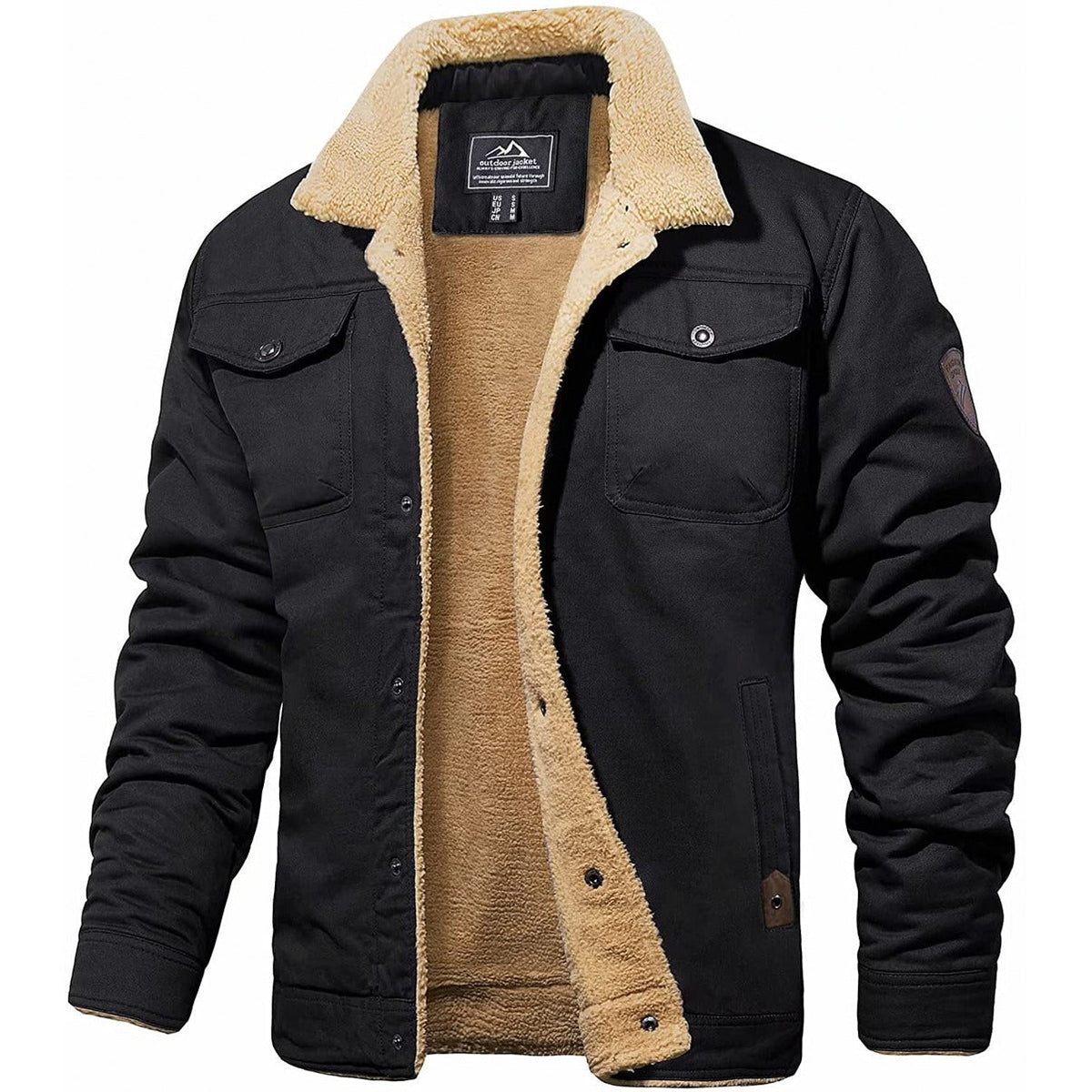 Blouson Bomber Doublé Sherpa pour Homme