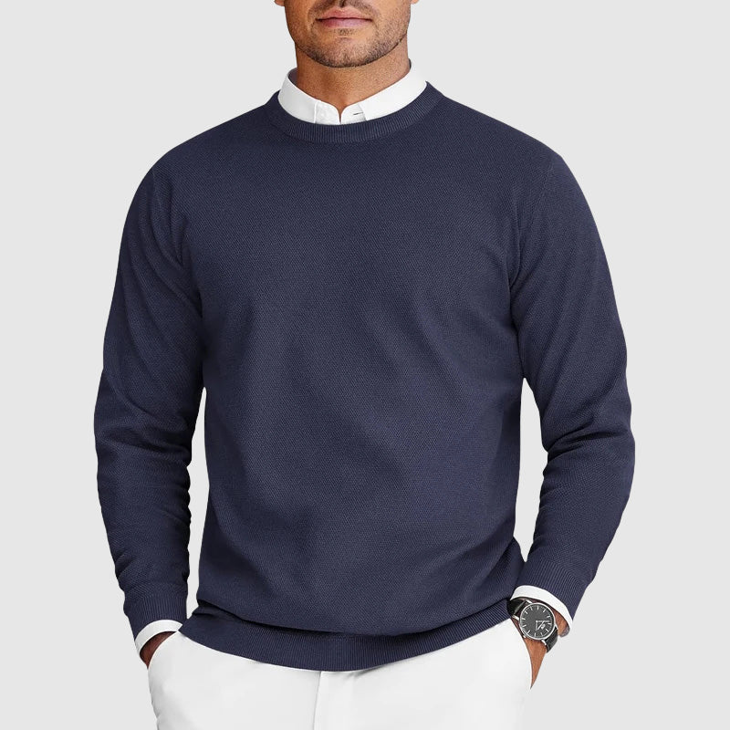 Pull à Col Rond en Maille Fine pour Homme