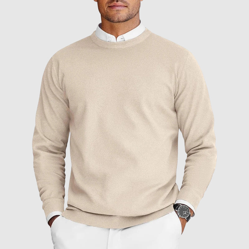Pull à Col Rond en Maille Fine pour Homme