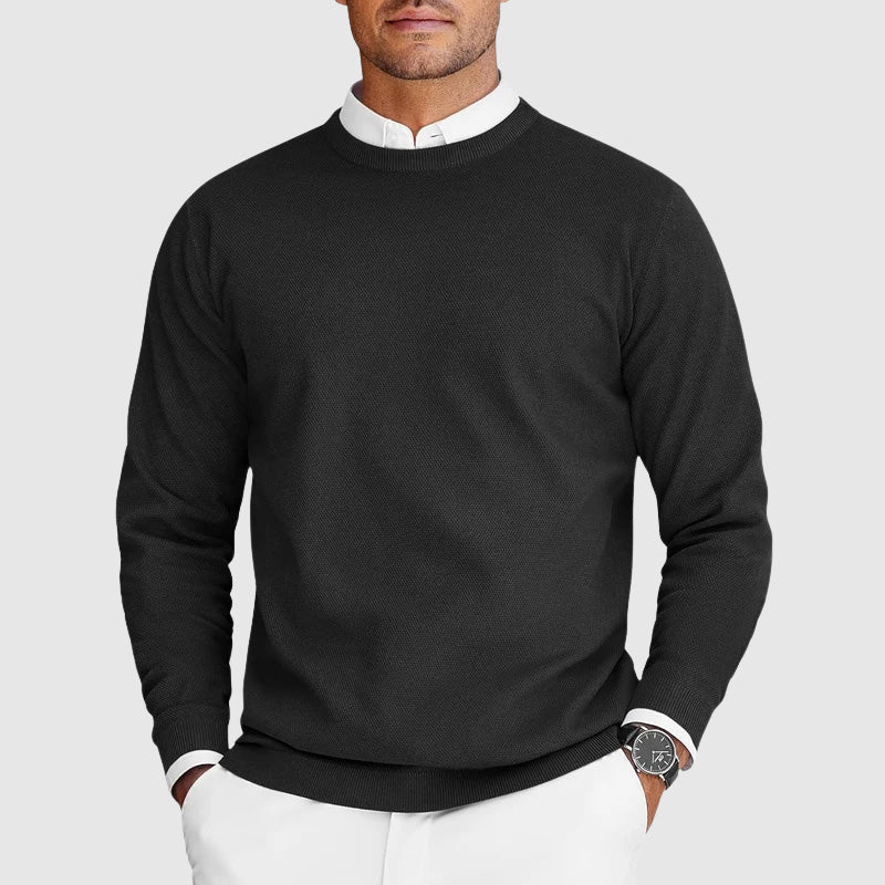 Pull à Col Rond en Maille Fine pour Homme