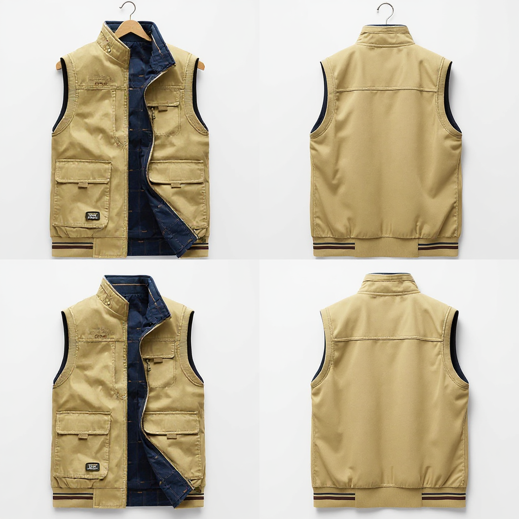 Bodywarmer Utilitaire à Poches Cargo pour Homme