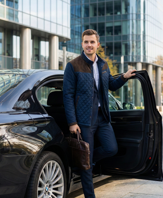 Veste Matelassée à Carreaux Diamant pour Homme