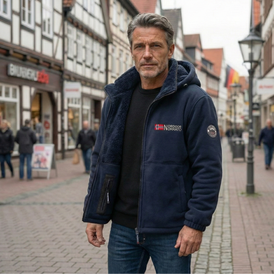Parka d’Hiver Doublée Polaire à Capuche pour Homme