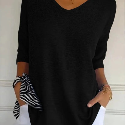 Pull en Maille à Col V pour Femme