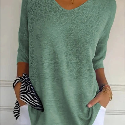 Pull en Maille à Col V pour Femme