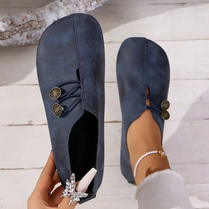 Chaussures en Daim pour Femme à Semelle Rembourrée et Fermeture Élastique