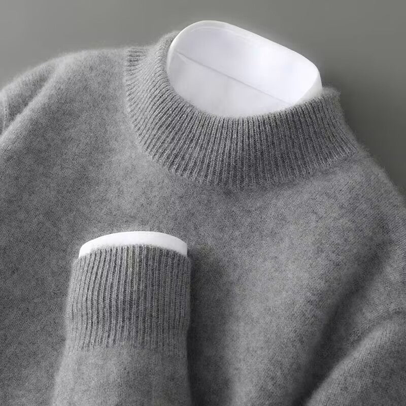 Pull à Col Montant en Maille Douce pour Homme