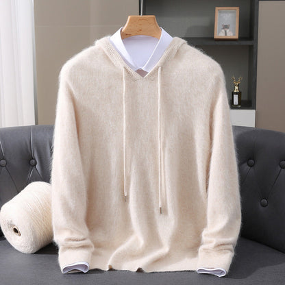 Sweat à Capuche en Maille Douce pour Homme