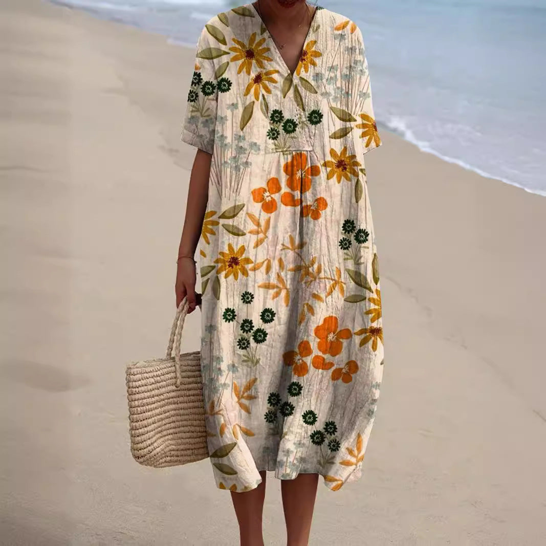 Robe d'Été Florale et Flatteuse pour Femme