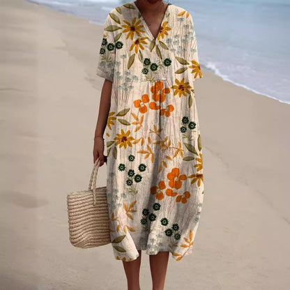 Robe d'Été Florale et Flatteuse pour Femme