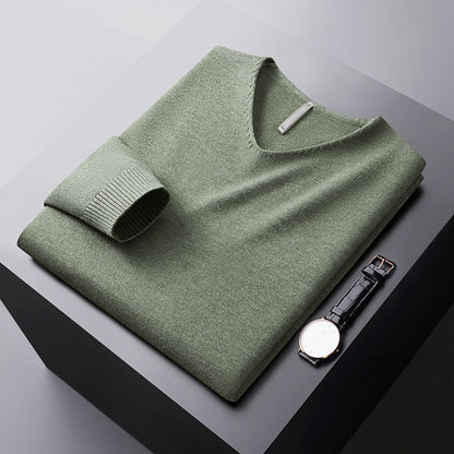 Pull à Col V en Maille Souple pour Homme