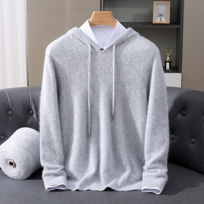 Sweat à Capuche en Maille Douce pour Homme