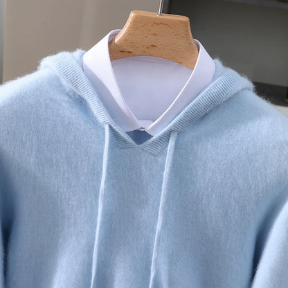 Sweat à Capuche en Maille Douce pour Homme