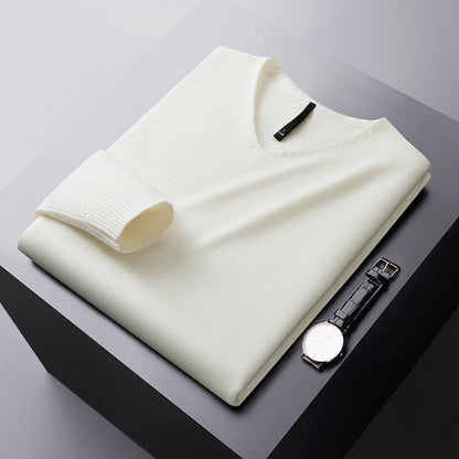 Pull à Col V en Maille Souple pour Homme