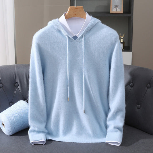 Sweat à Capuche en Maille Douce pour Homme