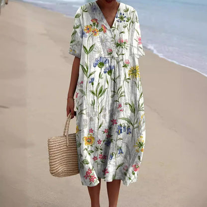 Robe d'Été Florale et Flatteuse pour Femme