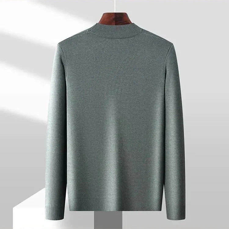 Pull Jacquard à Col Montant pour Homme