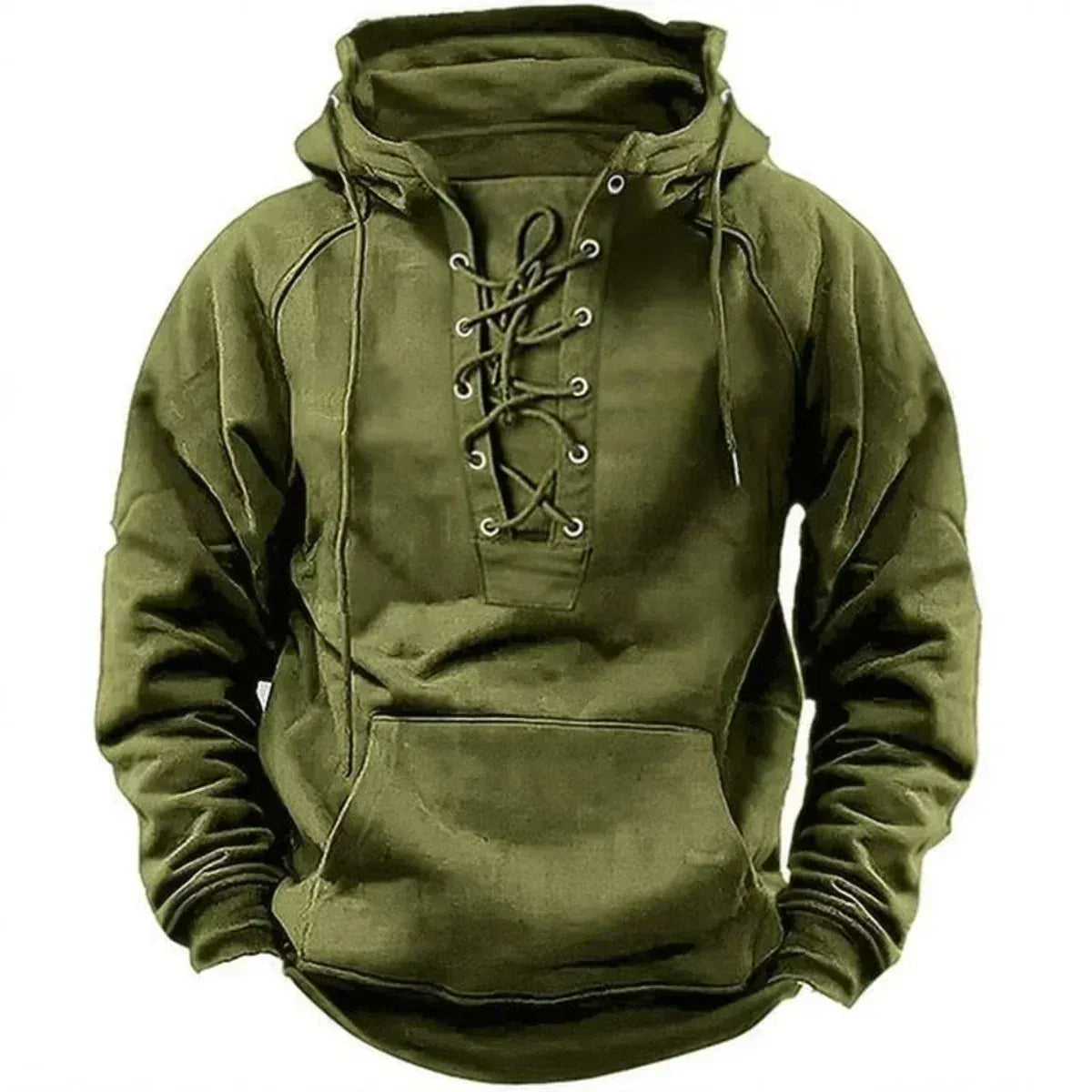 Sweat à Capuche à Laçage sur le Devant pour Homme