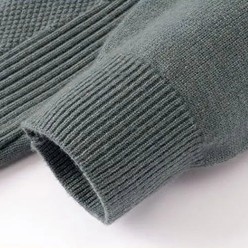 Pull Jacquard à Col Montant pour Homme