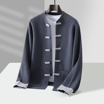 Cardigan Ouvert à Brandebourgs pour Homme