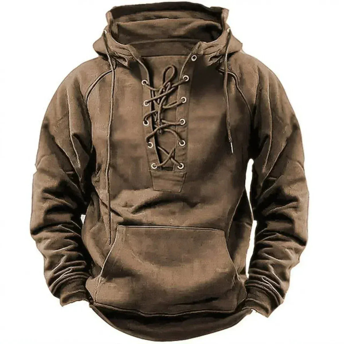 Sweat à Capuche à Laçage sur le Devant pour Homme