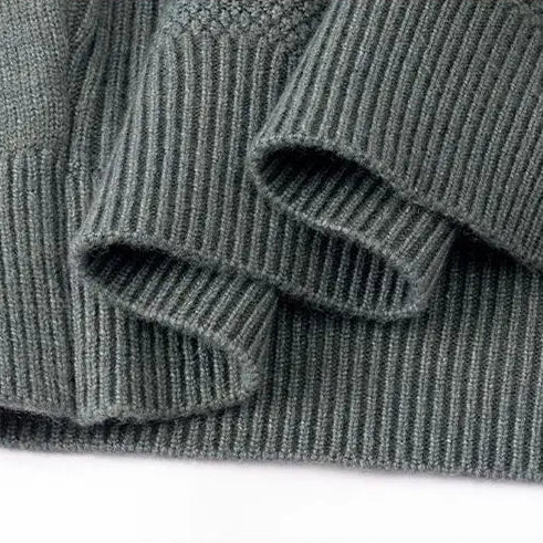 Pull Jacquard à Col Montant pour Homme
