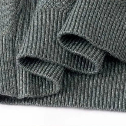 Pull Jacquard à Col Montant pour Homme