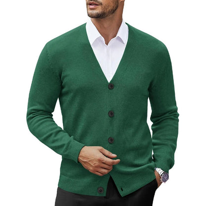 Cardigan Boutonné à Col V pour Homme