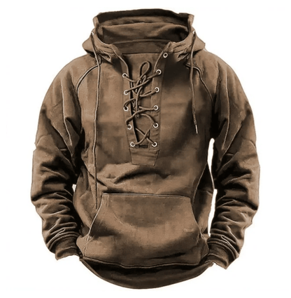 Sweat à Capuche à Laçage sur le Devant pour Homme