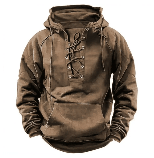 Sweat à Capuche à Laçage sur le Devant pour Homme