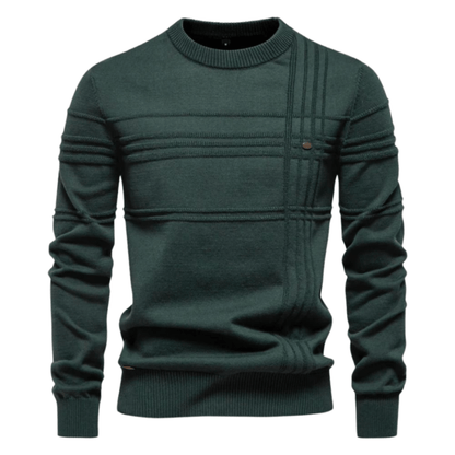 Pull à Col Rond à Rayures Horizontales pour Homme