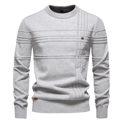 Pull à Col Rond à Rayures Horizontales pour Homme